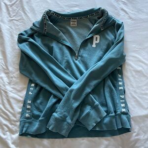 PINK Victoria's Secret Teal Crew Neck Sweater